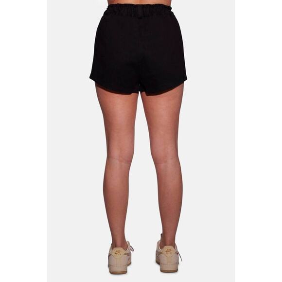 SECULAR Parker High Waist Denim Shorts White S Pull-on Pocket Cotton Minimalist - Picture 5 of 6